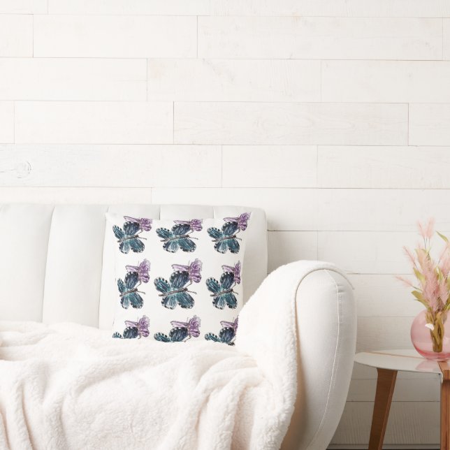 Coussin Boutons de papillon d'art (Canapé)