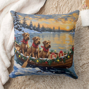 Coussin Bouvier des Flandres Bateau de Noël Vacances