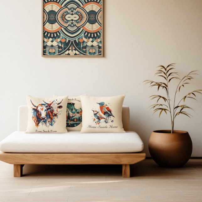 Coussin Bovins de ferme Scandi, sur mesure (Créateur téléchargé)