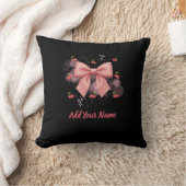 Coussin Bow and Cherries Throw Pillow (Couverture)