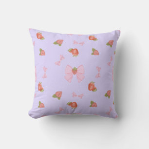 Coussin Bow fraise