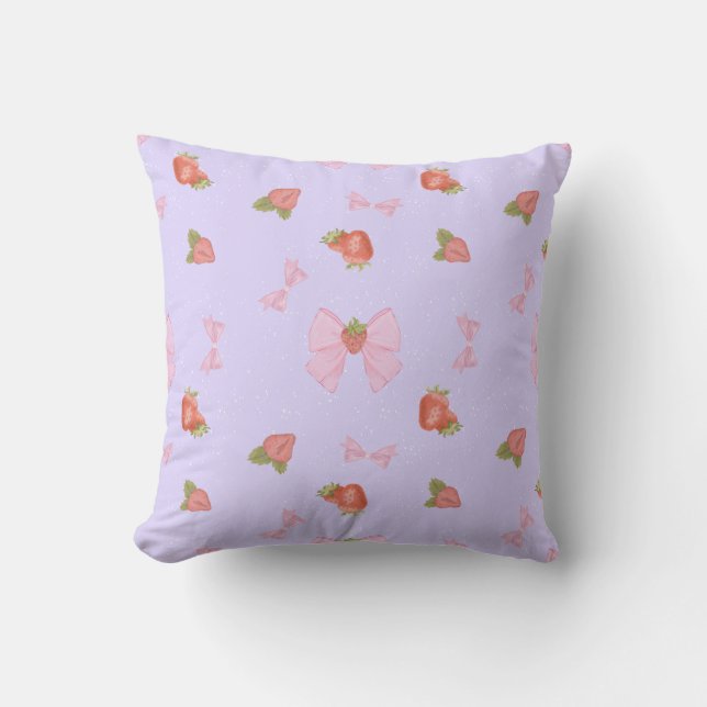 Coussin Bow fraise (Recto)