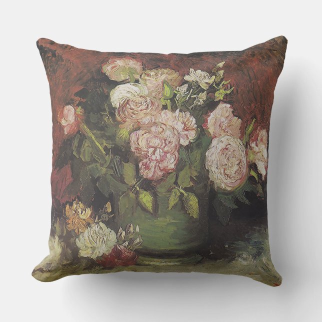 Coussin Bowl with Peonies and Roses de Vincent van Gogh    (Recto)