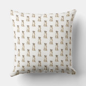 Coussin Boxer chien Bringé & Blanc (Verso)