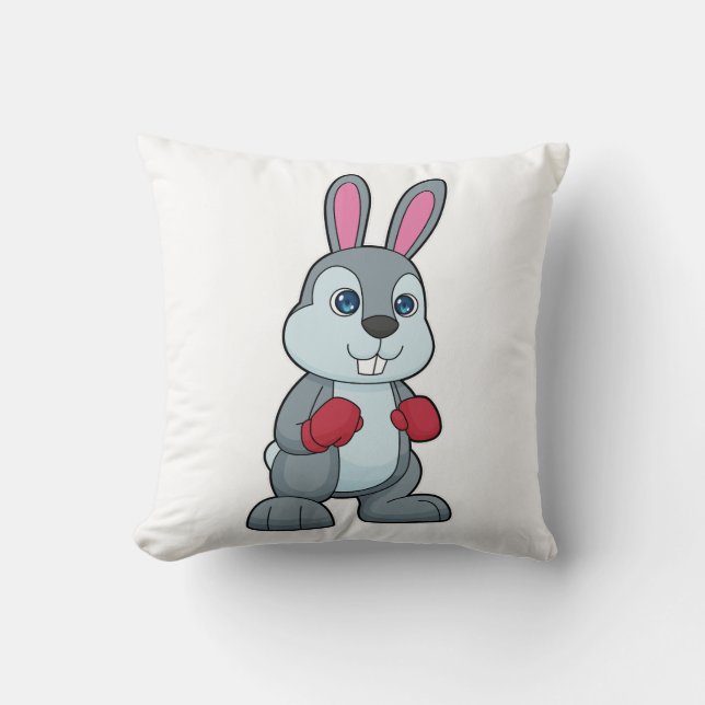 Coussin Boxeur de boxe de lapin Gants de boxe (Recto)