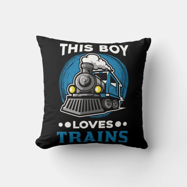 Coussin Boy Train Locomotive (Recto)