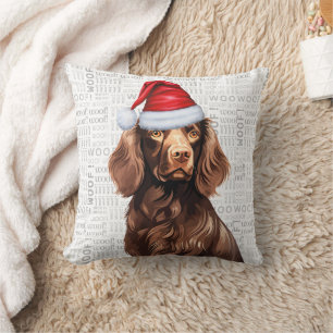 Coussin Boykin Espagne Amoureux des chiens Noël vacances
