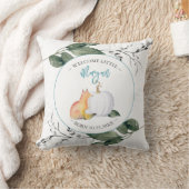 Coussin Boys Nursery Decor Fall Fox & Citrouille Blue (Couverture)