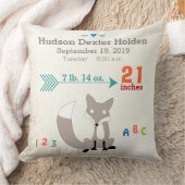 Coussin Boy's Nursery Room Baby Stat Fox Flrow Motif (Couverture)