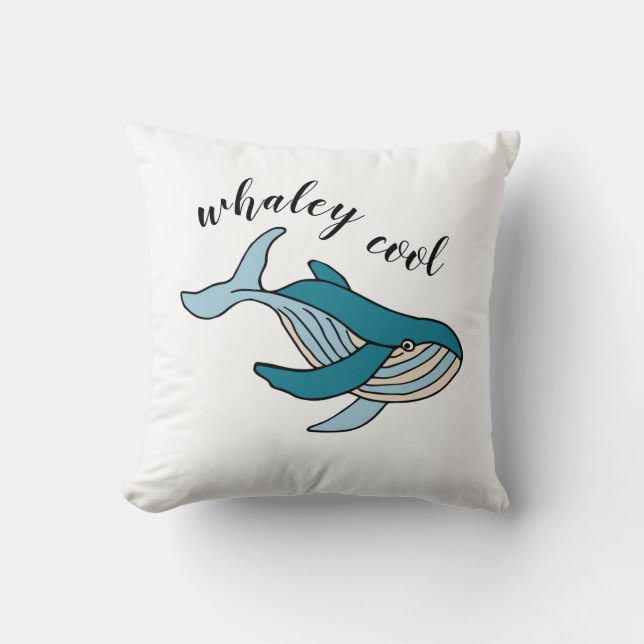 Coussin Boys Whale 'Whaley Cool' (Recto)