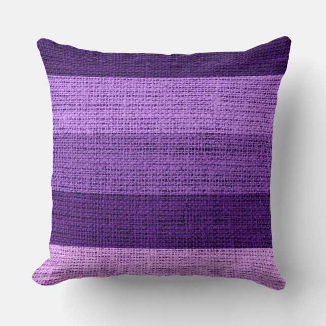 Coussin Bracelet violet Burlap Lin Russe Jute (Recto)