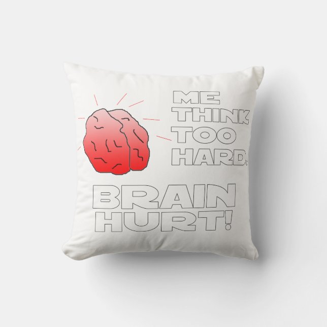 Coussin Brain Blessé Noir Blanc (Recto)