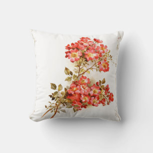 Coussin Branche avec fleurs roses personnalisée