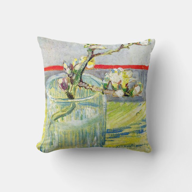 Coussin Branche d'amande en fleurs par Vincent van Gogh (Recto)