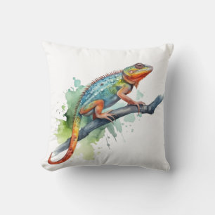 Coussin Branche de Couleurs : Art Caméléon
