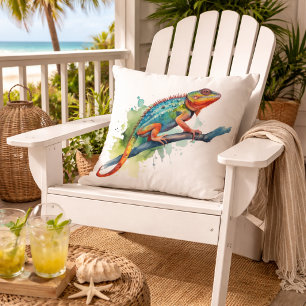 Coussin Branche de Couleurs : Art Caméléon