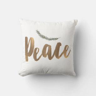 Coussin Branche de paix de vacances botanique pin rustique