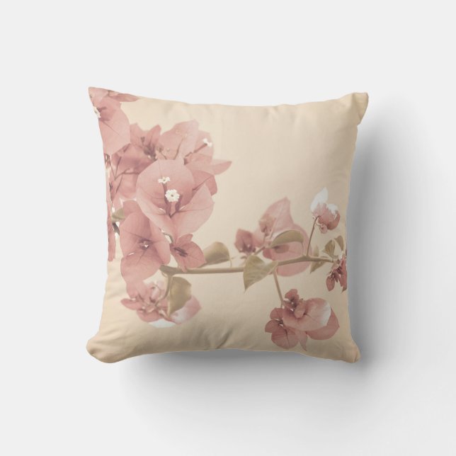 Coussin Branche en pastel de fleur (Recto)