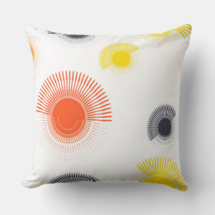 Coussin Branché, ludique, animé, cool, circulaire géométri