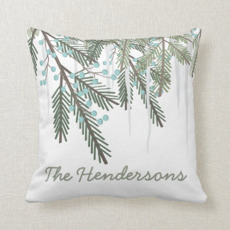 Coussin Branche personnalisée de pin du pays des