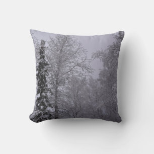 Coussin Branches d'arbre arctiques d'art de chutes de