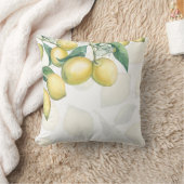Coussin Branches de citron blanc et jaune campagne chic ru (Couverture)