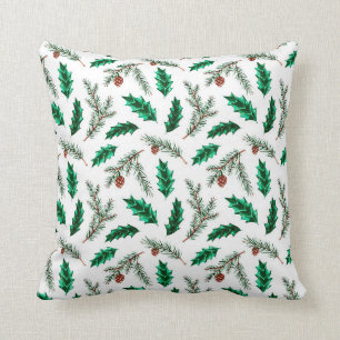Coussin Branches de pin et cône