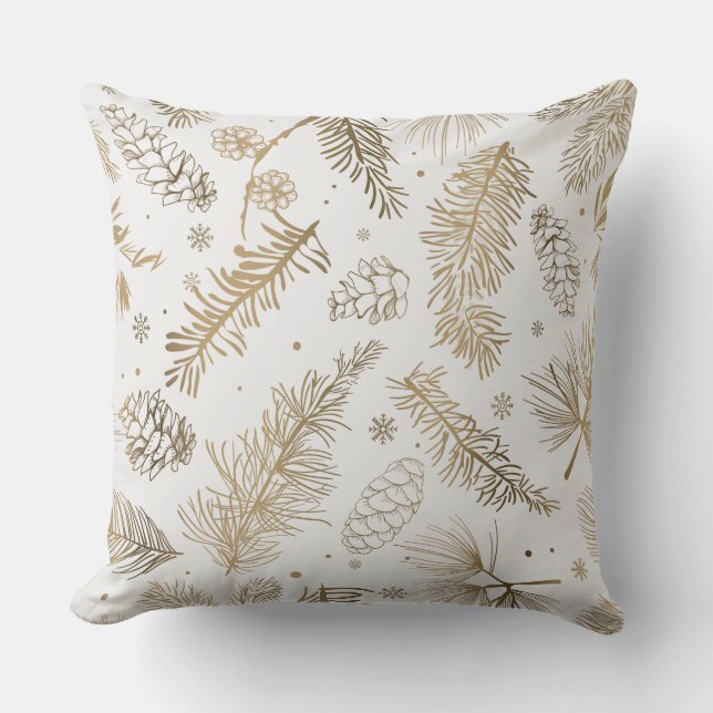 Coussin Branches et pin (Recto)