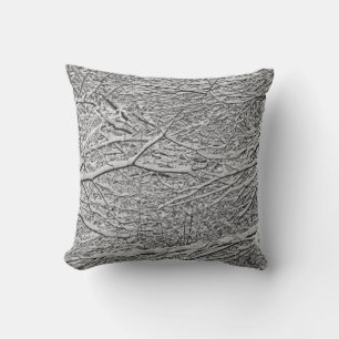 Coussin Branches neigeuses Lancer l'oreiller