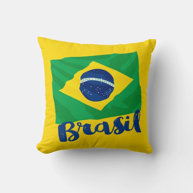Coussin Brasil Brésil Drapeau Jeu d'oreiller (Recto)