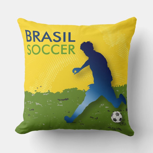 Coussin Brasil Football (Recto)