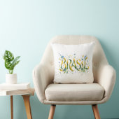Coussin Brasil Watercolor Splatter Artistic (Chaise)