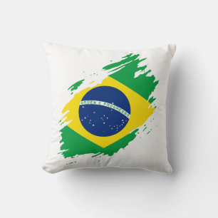 Coussin Brésil déchiré Drapeau National Pride Sports Fans