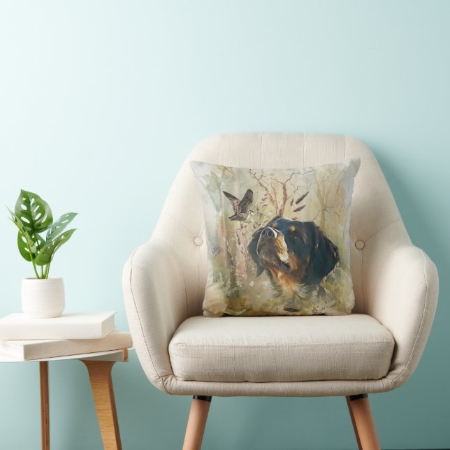Coussin Bretagne Espagnol et bécasse (Chaise)