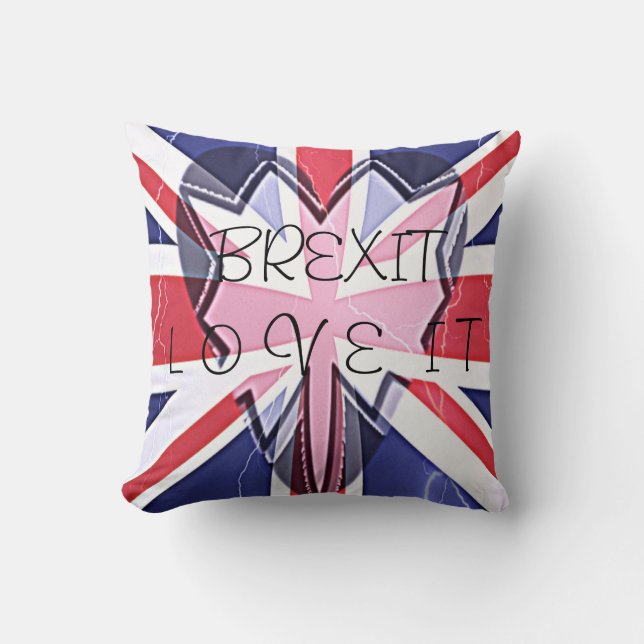 Coussin BREXIT L'aime ou le laisse (Recto)