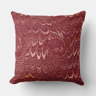 Coussin brick red marble print