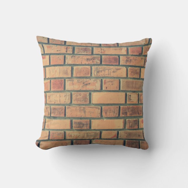 Coussin Bricks wall stone wall brick wall (Recto)