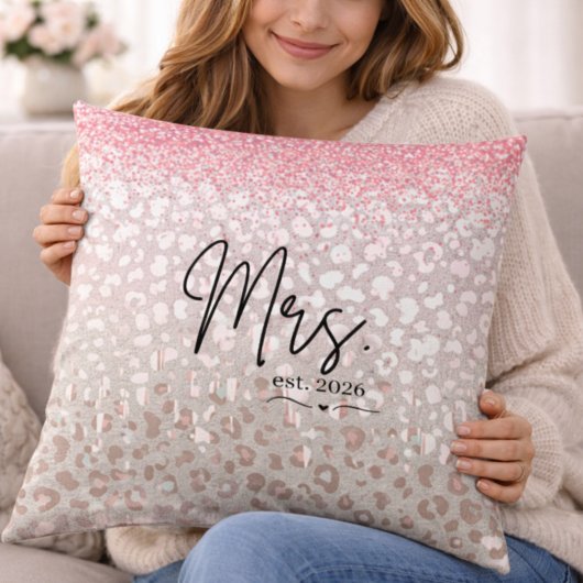 Coussin Bridal Leopard Print Wedding Cushion