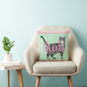 Coussin Bride Pink Tabby chat floral Mariage Décor Cuisine (Chaise)