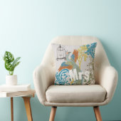 Coussin Bride Vintage Turquoise Damask Peacock Birdcage Vi (Chaise)