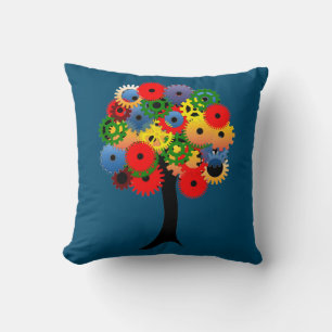 Coussin Bright and Colorful Mechanical Gear
