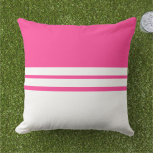 Coussin Bright Candy Rose Blanc Couleur Blocage Couleur Bl