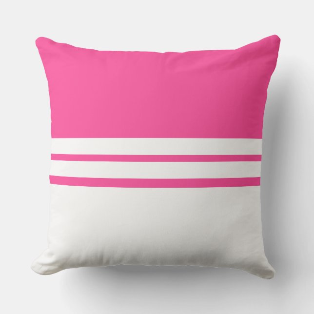 Coussin Bright Candy Rose Blanc Couleur Blocage Couleur Bl (Recto)