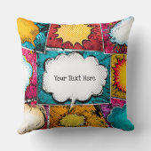 Coussin Bright Comic Book Pop Art (Verso)