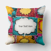 Coussin Bright Comic Book Pop Art (Recto)