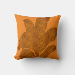 Coussin Bright Cuivre Look Banana Feuilles