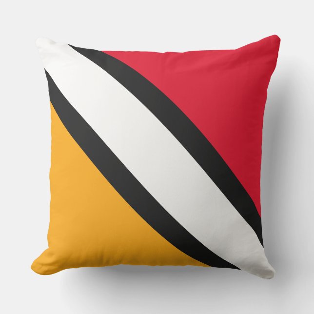 Coussin Bright Jaune Orange Rouge Noir Blancs (Recto)