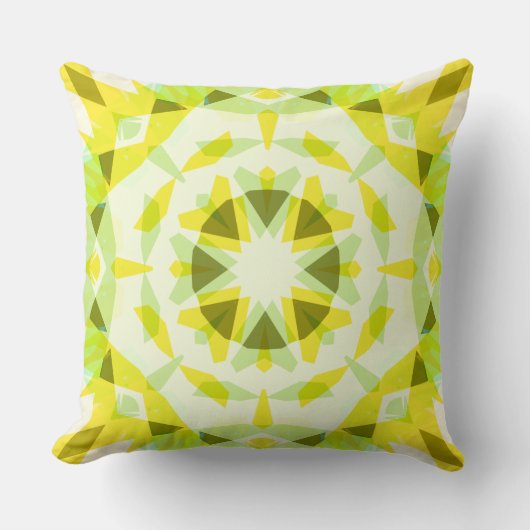 Coussin Bright Yellow Green Magic Star Summer Baby Nursery (Recto)