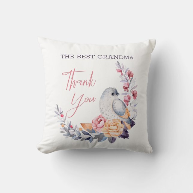 Coussin Brindilles Et Oiseaux (Recto)