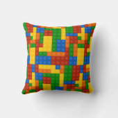 Coussin Briques de construction colorées Enfants (Verso)